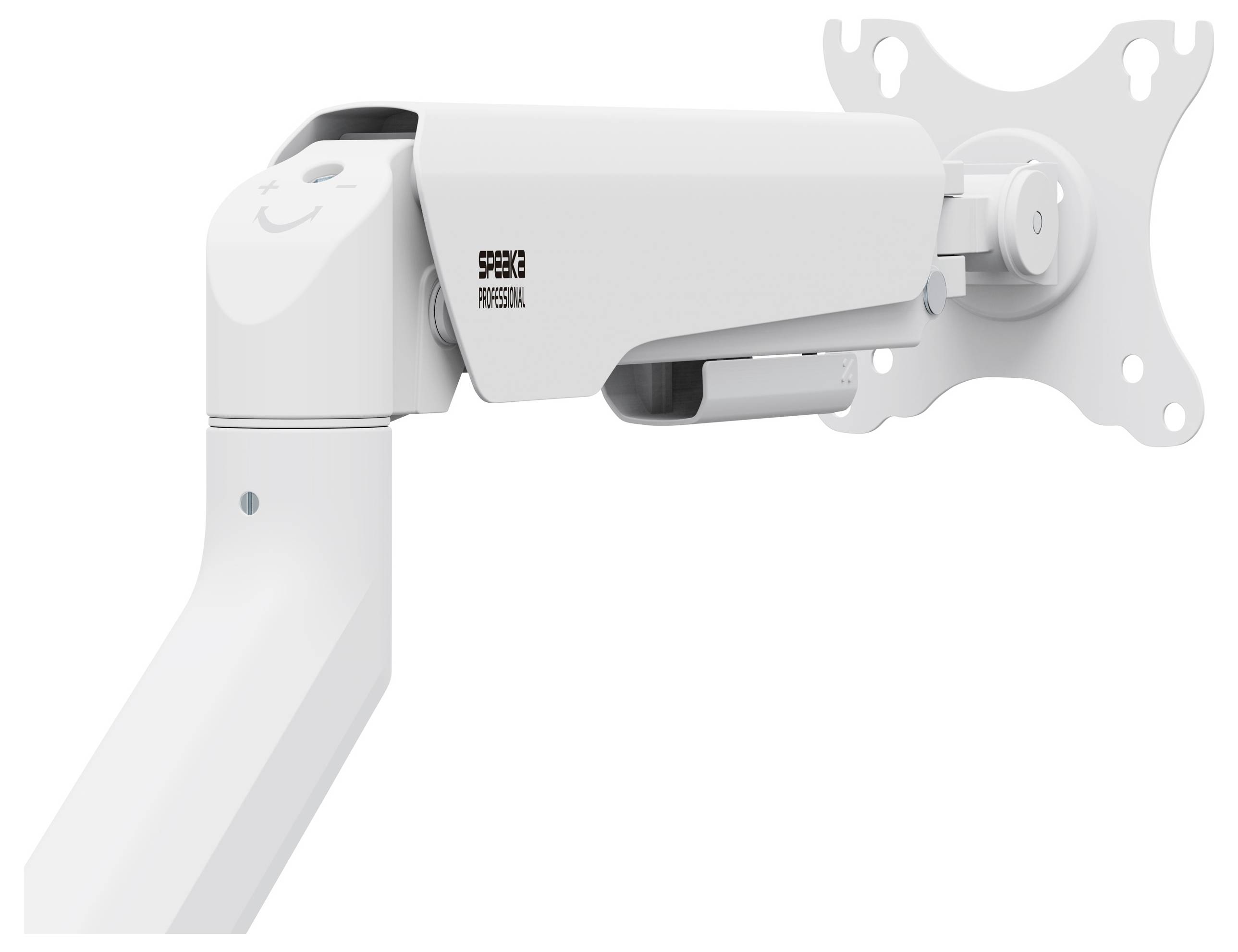 SpeaKa Professional SP-MM-1030 1fach Monitor-Tischhalterung 43,2cm (17") - 101,6cm (40") Weiß Höhenverstellbar, Neigbar+Schwenkbar