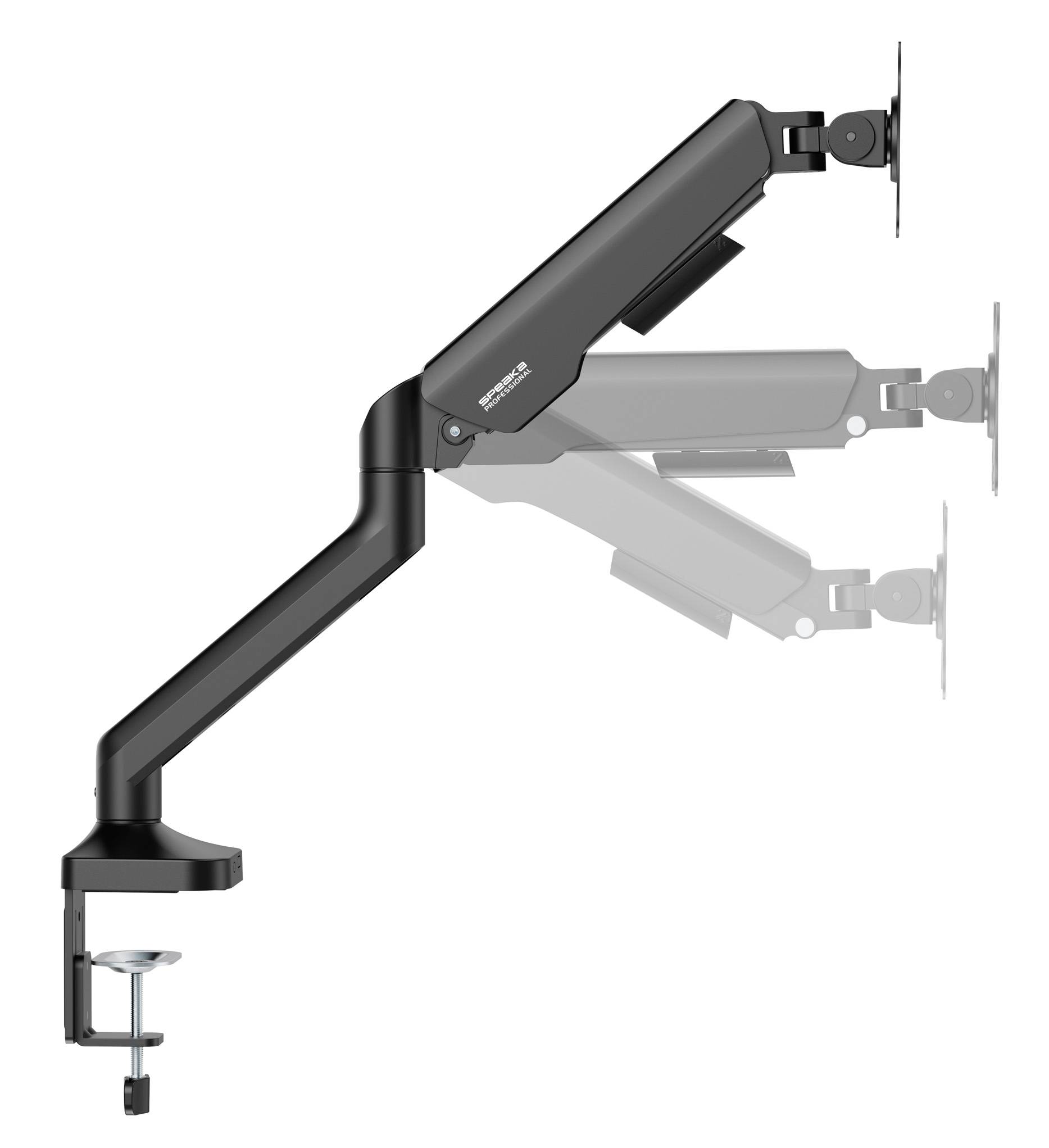 SpeaKa Professional SP-MM-1030 1fach Monitor-Tischhalterung 43,2cm (17") - 101,6cm (40") Schwarz Höhenverstellbar