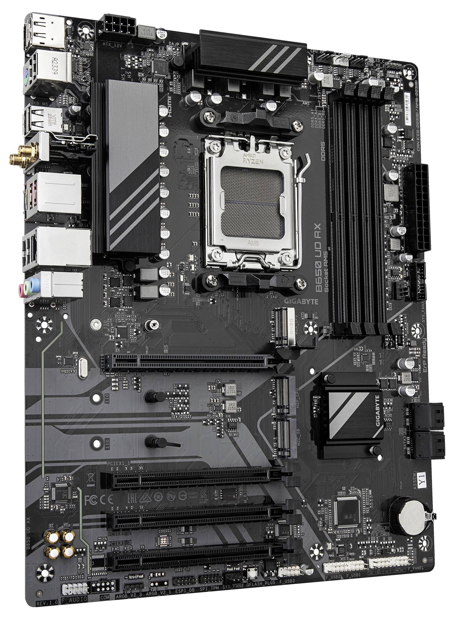 Gigabyte B650 Mainboard Formfaktor (Details) ATX Mainboard-Chipsatz AMD® B650