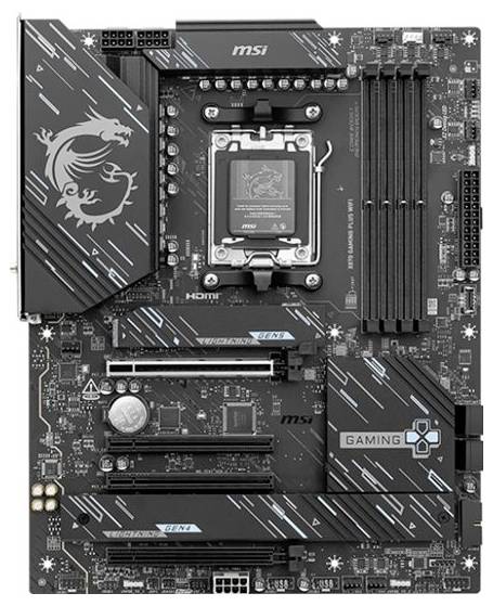 MSI X870 GAMING PLUS WIFI AM5 Mainboard Sockel (PC) AMD® AM5 Formfaktor (Details) ATX Mainboard-Chipsatz AMD® X870
