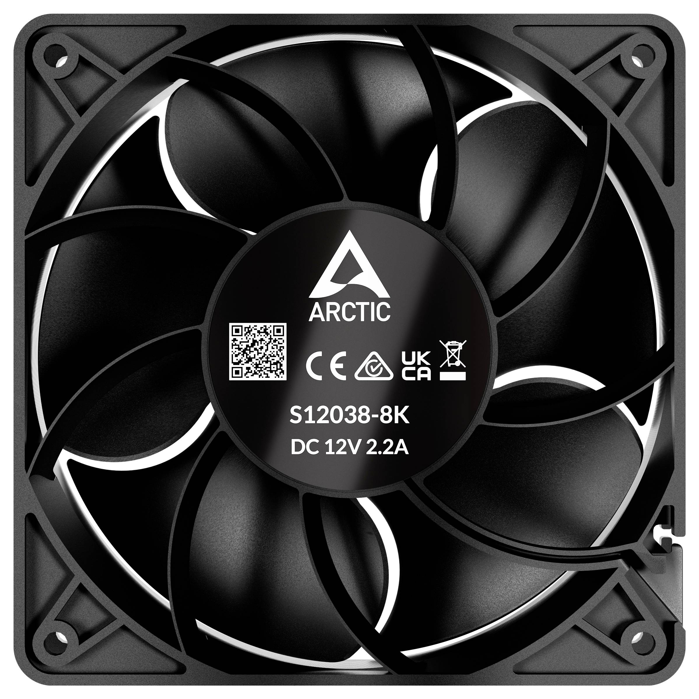 Arctic ACFAN00302A PC-Gehäuse-Lüfter Schwarz (B x H x T) 120 x 38 x 120 mm