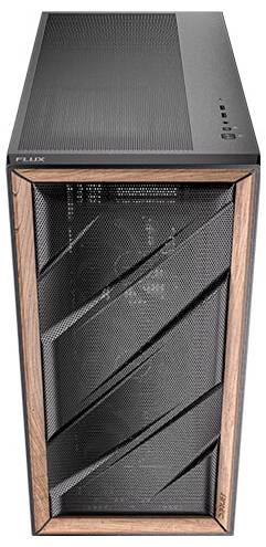 Antec FLUX Midi-Tower PC-Gehäuse Schwarz, Holz