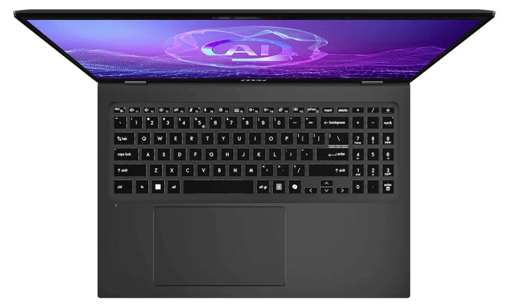 MSI Notebook 40.6cm (16 Zoll) UHD+ Intel® Core™ Ultra 7 258V 32GB RAM 1TB SSD Deutsch, QWERTZ Grau 0015A3-029