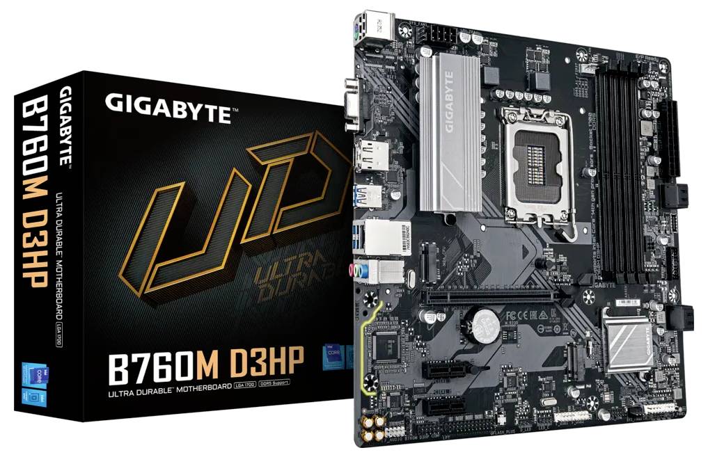Gigabyte B760M Mainboard Formfaktor (Details) Micro-ATX Mainboard-Chipsatz Intel® B760 Express