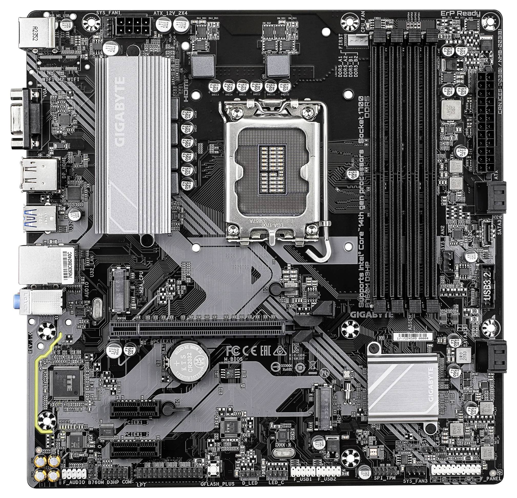 Gigabyte B760M Mainboard Formfaktor (Details) Micro-ATX Mainboard-Chipsatz Intel® B760 Express