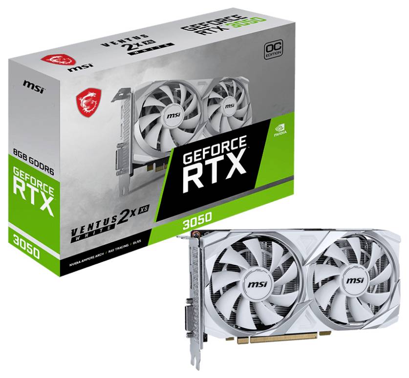 MSI Grafikkarte RTX 3050 GeForce RTX 3050 8 GB HDMI®, DisplayPort