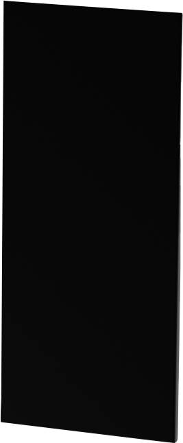 Ein komplett schwarzes Rechteck auf weißem Hintergrund.