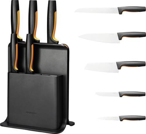 Fiskars 1057554 Functional Form Messerblock mit 5 Messern, Kunststoff