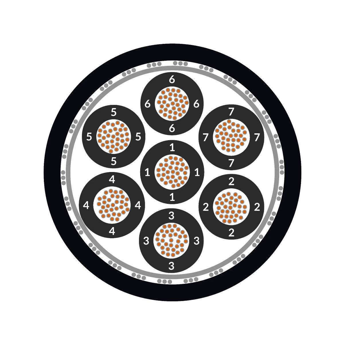 LAPP 15345044/500 Bahnleitung MM S 12 x 0.5mm² 500m