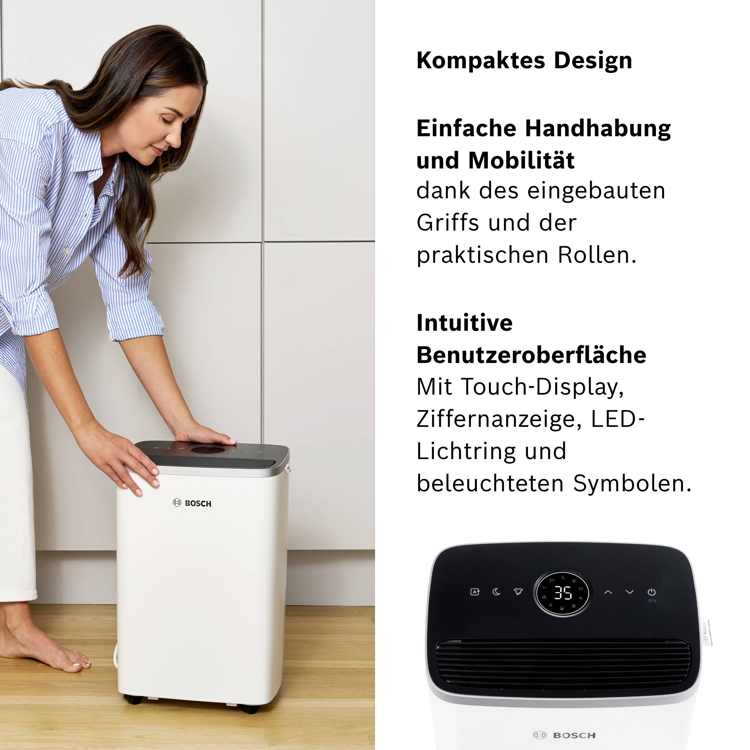 Bosch Home Comfort Dry 4000 Luftentfeuchter 75 m³ Weiß