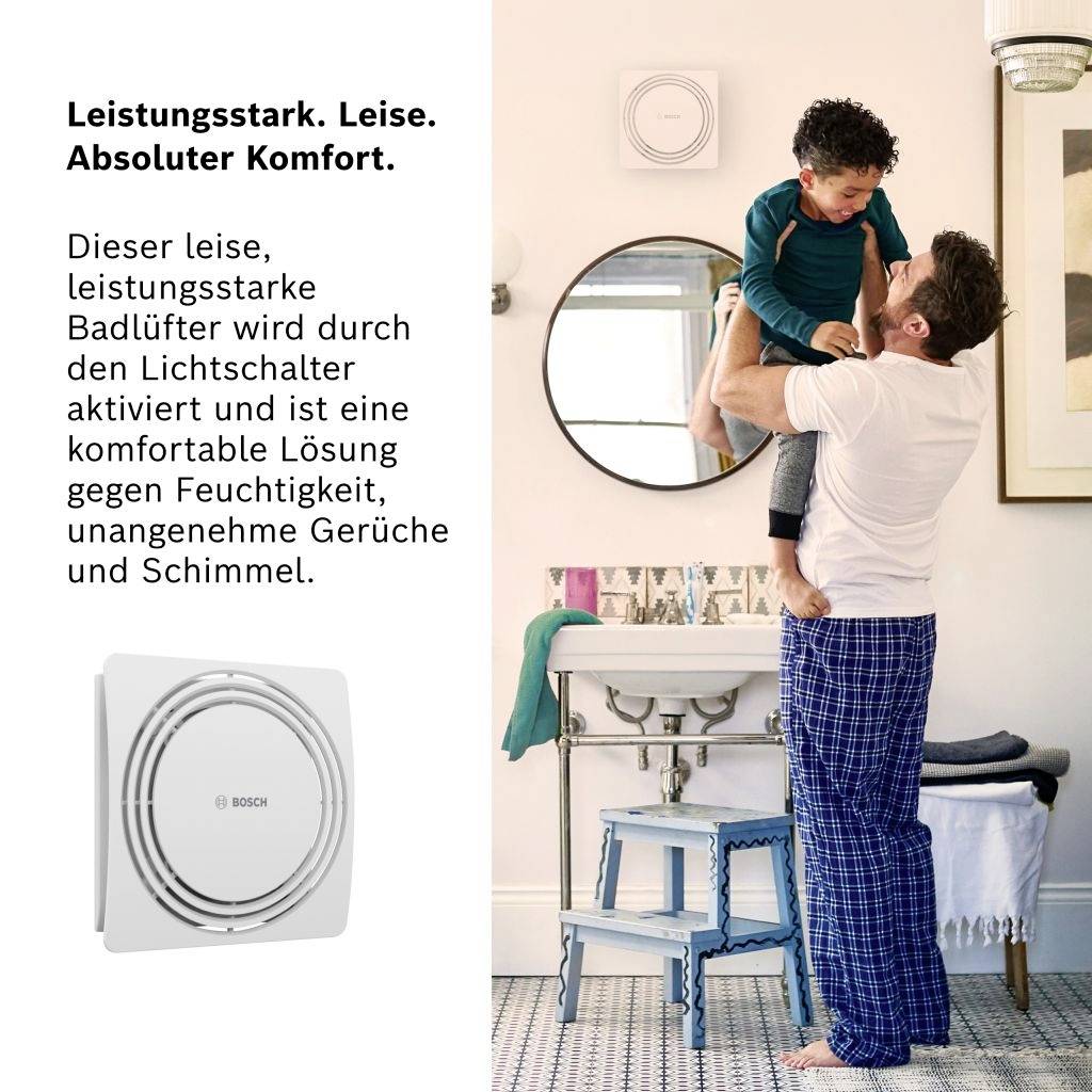 Bosch Home Comfort FAN 1900 W100 Wand- und Deckenlüfter 230V 75.4 m³/h 100mm