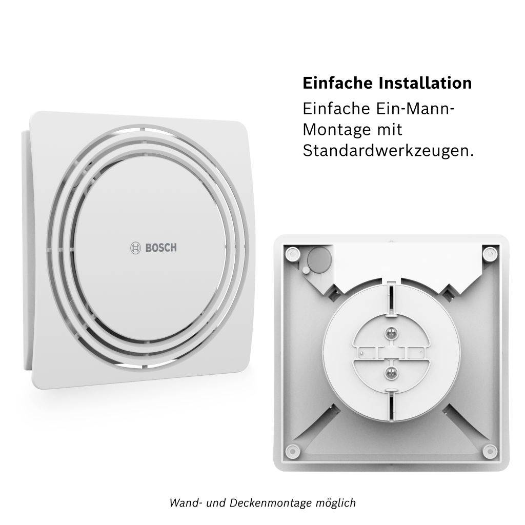 Bosch Home Comfort FAN 1900 W100 Wand- und Deckenlüfter 230V 75.4 m³/h 100mm