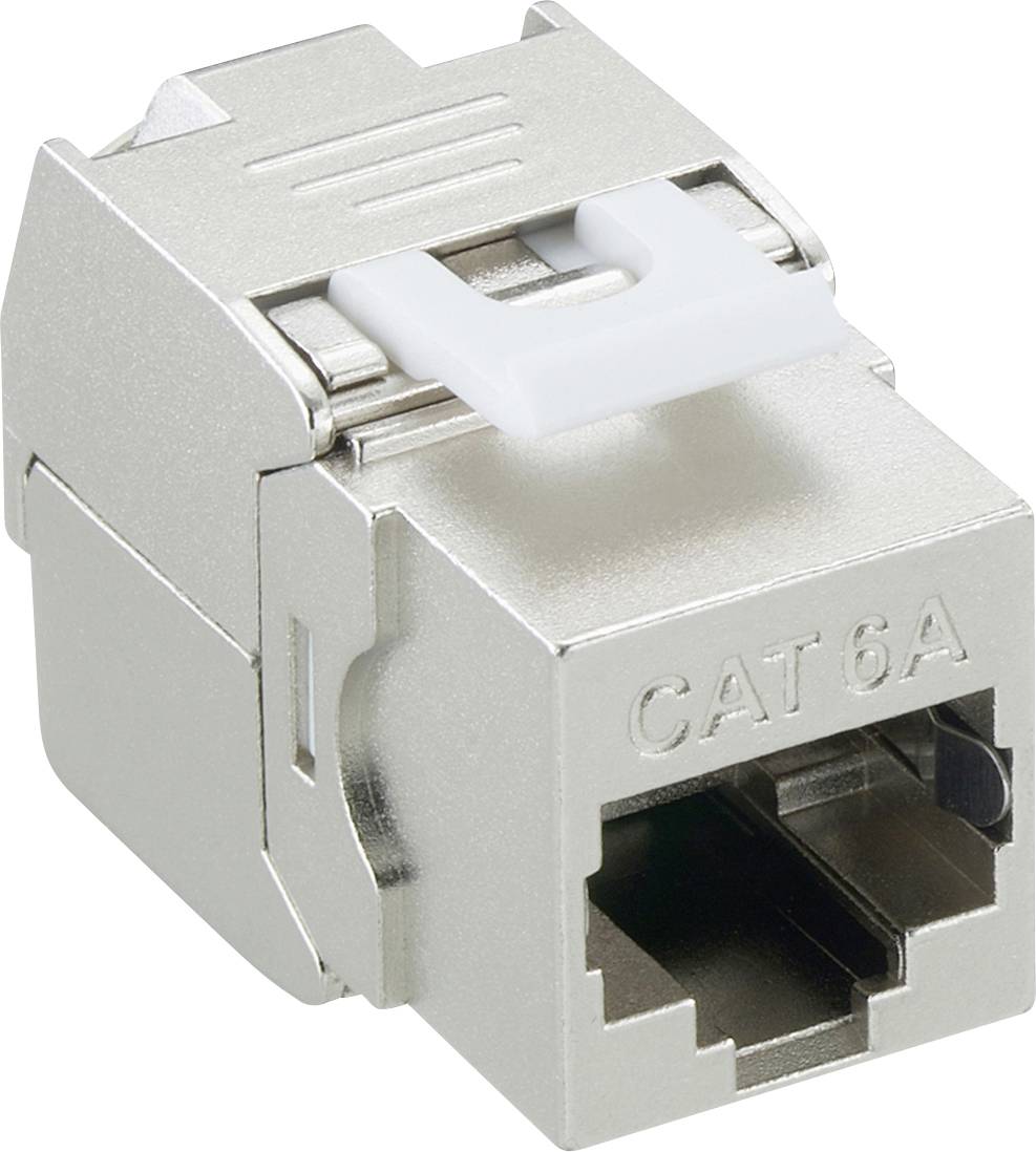 Lumberg 2542 05 Modular-Einbaukupplung, Cat. 6a, 8p8c (RJ45), gerade Ausführung 167447 Stecker, ger