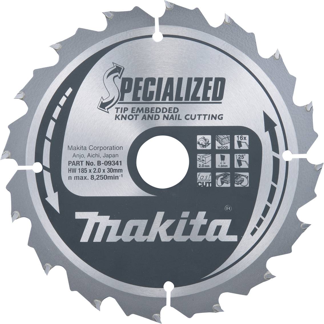 Makita B-33174 Kreissägeblatt 185 x 30 x 1.3mm Zähneanzahl: 40 1St.