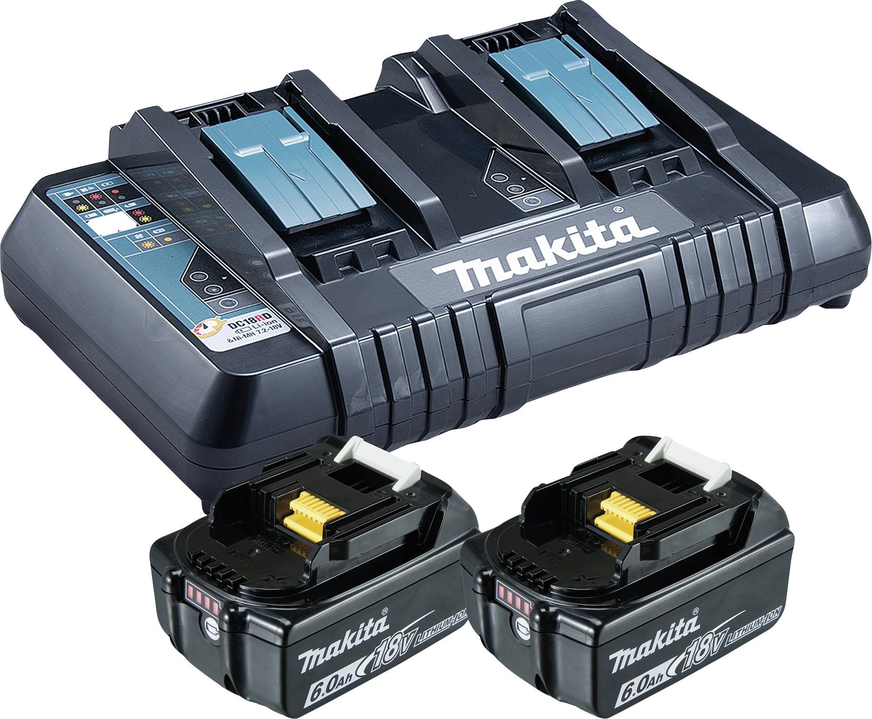 Makita 199484-8 Werkzeug-Akku und Ladegerät 18V 6.0Ah Li-Ion