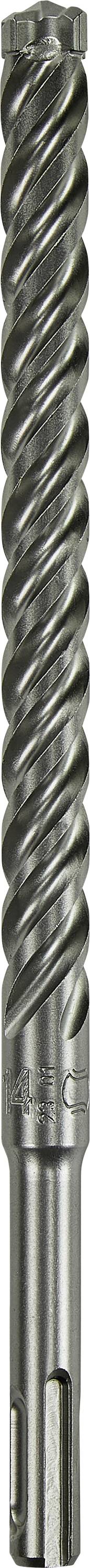 Metallbohrer mit spiralisierten Rillen zur Materialbearbeitung, vertikal ausgerichtet.