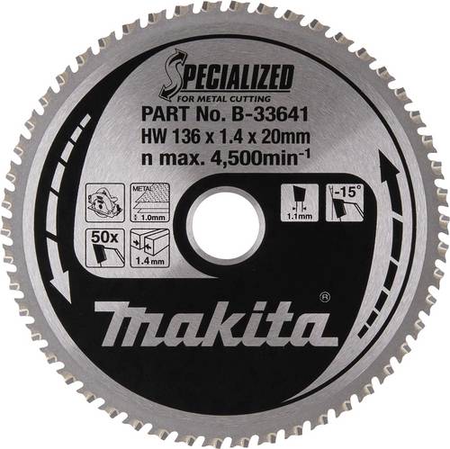 Makita B-33641 Kreissägeblatt 136 x 20 x 1.1 mm Zähneanzahl: 50 1 St.