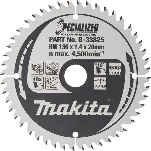 Makita B-33825 Kreissägeblatt 136 x 20 x 1 mm Zähneanzahl: 48 1 St.