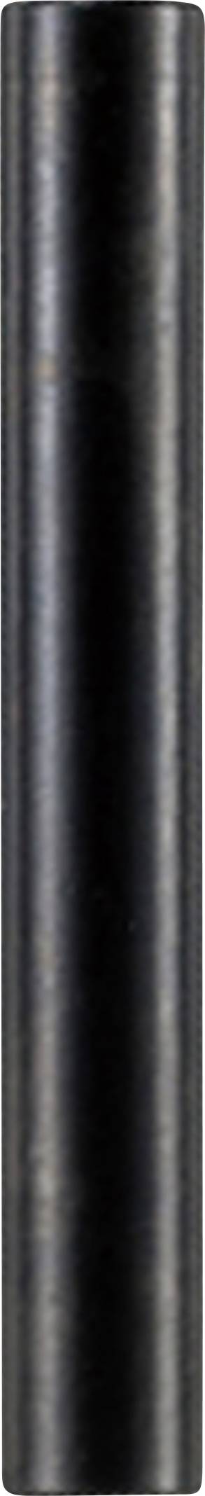 Ein schwarzer, zylindrischer Stift oder Rohr, vertikal ausgerichtet, vor neutralem Hintergrund.