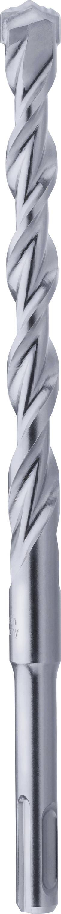 Bohraufsatz mit spiralförmigen Schneidekanten, aus glänzendem Metall, geeignet für Bohrmaschinen und schwere Materialien.