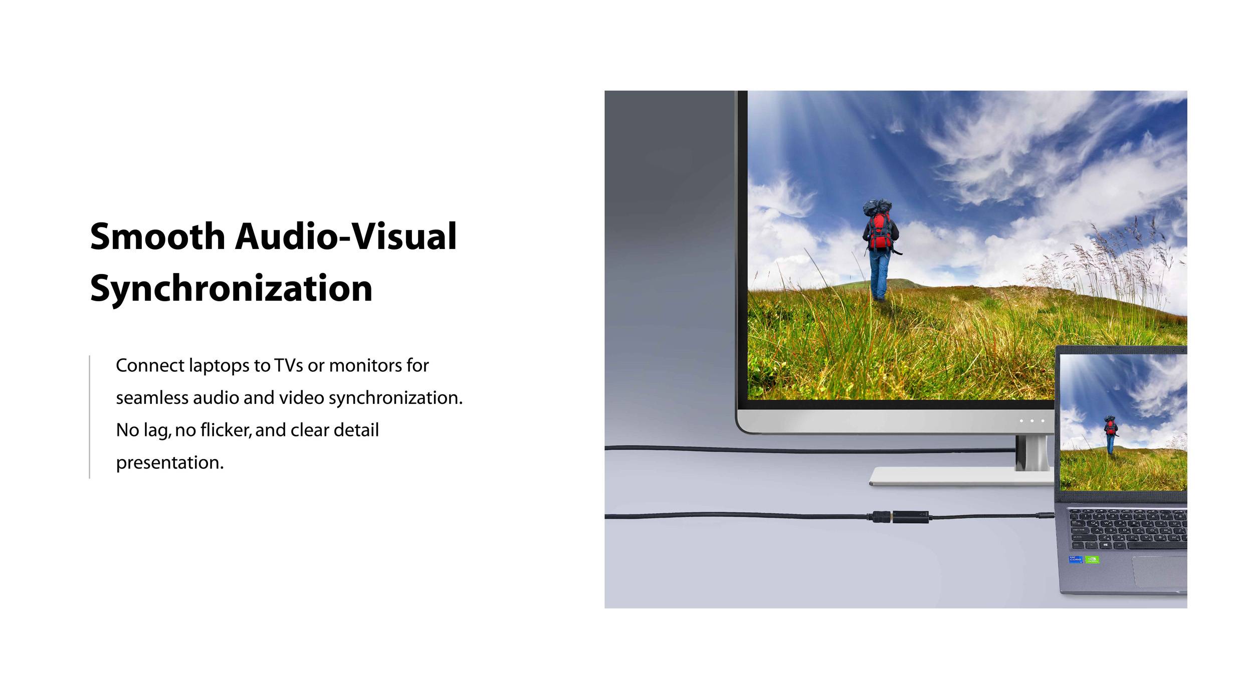 Renkforce RF-6700428 USB-C® / HDMI Adapter [1x USB-C® Stecker - 1x HDMI-Buchse] Schwarz 15cm