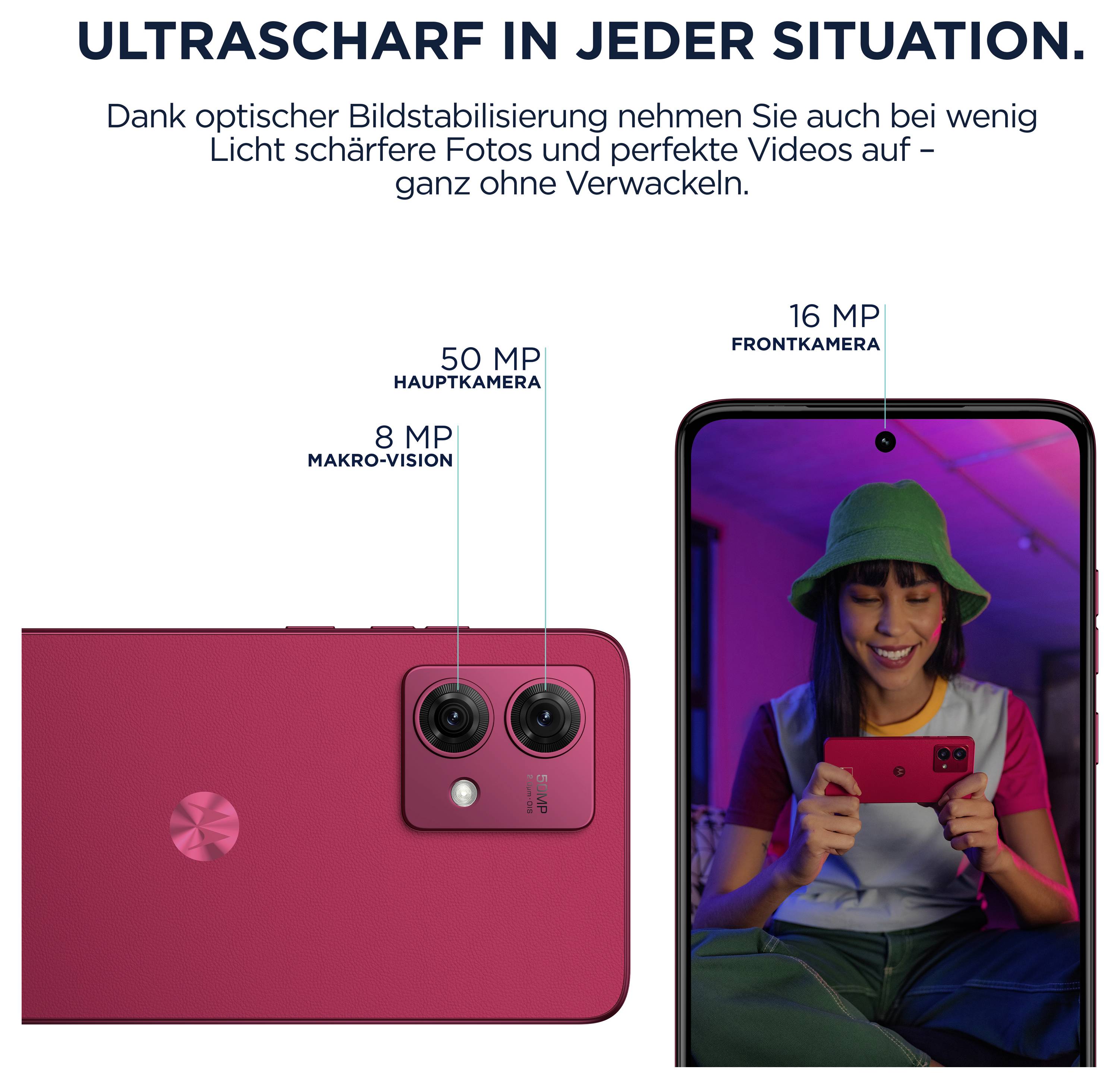 Motorola MOTO G84 256 GB Rot 16.5 cm (6.5 Zoll) Smartphone
