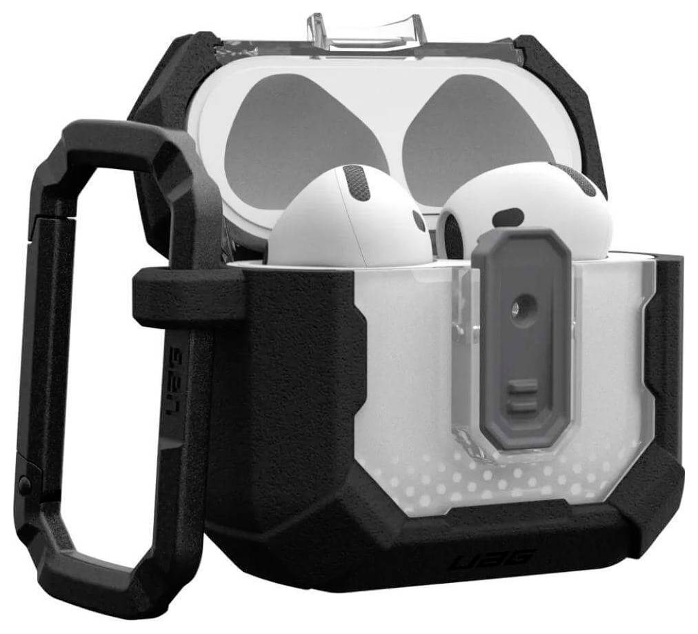 Urban Armor Gear Plasma Schutzhülle für Ladecase Apple AirPods (Gen. 4) Schwarz, Transparent