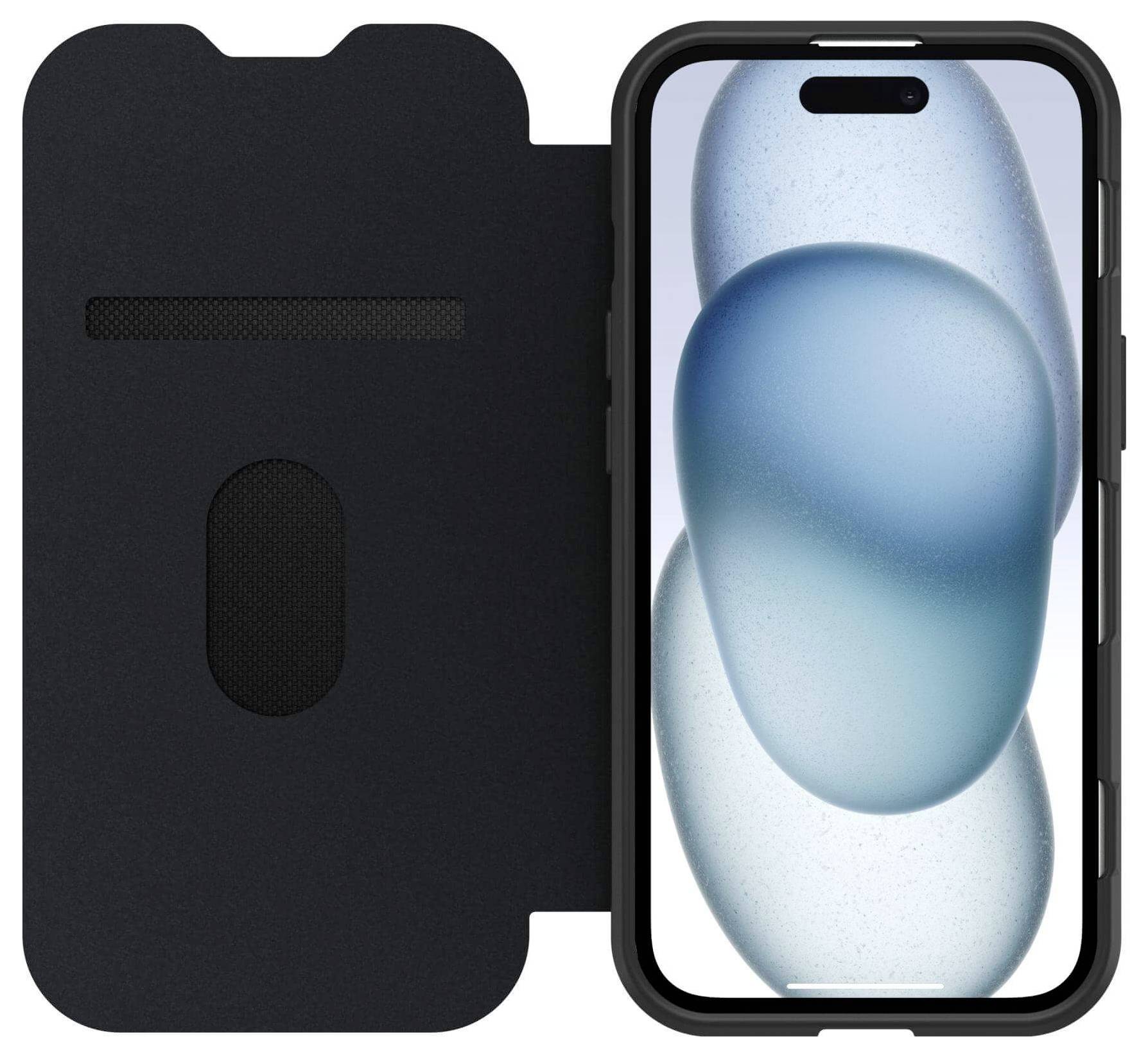 Otterbox React Booklet Apple iPhone 16e, iPhone 15, iPhone 14, iPhone 13 Transparent, Schwarz Induktives Laden, MagSafe
