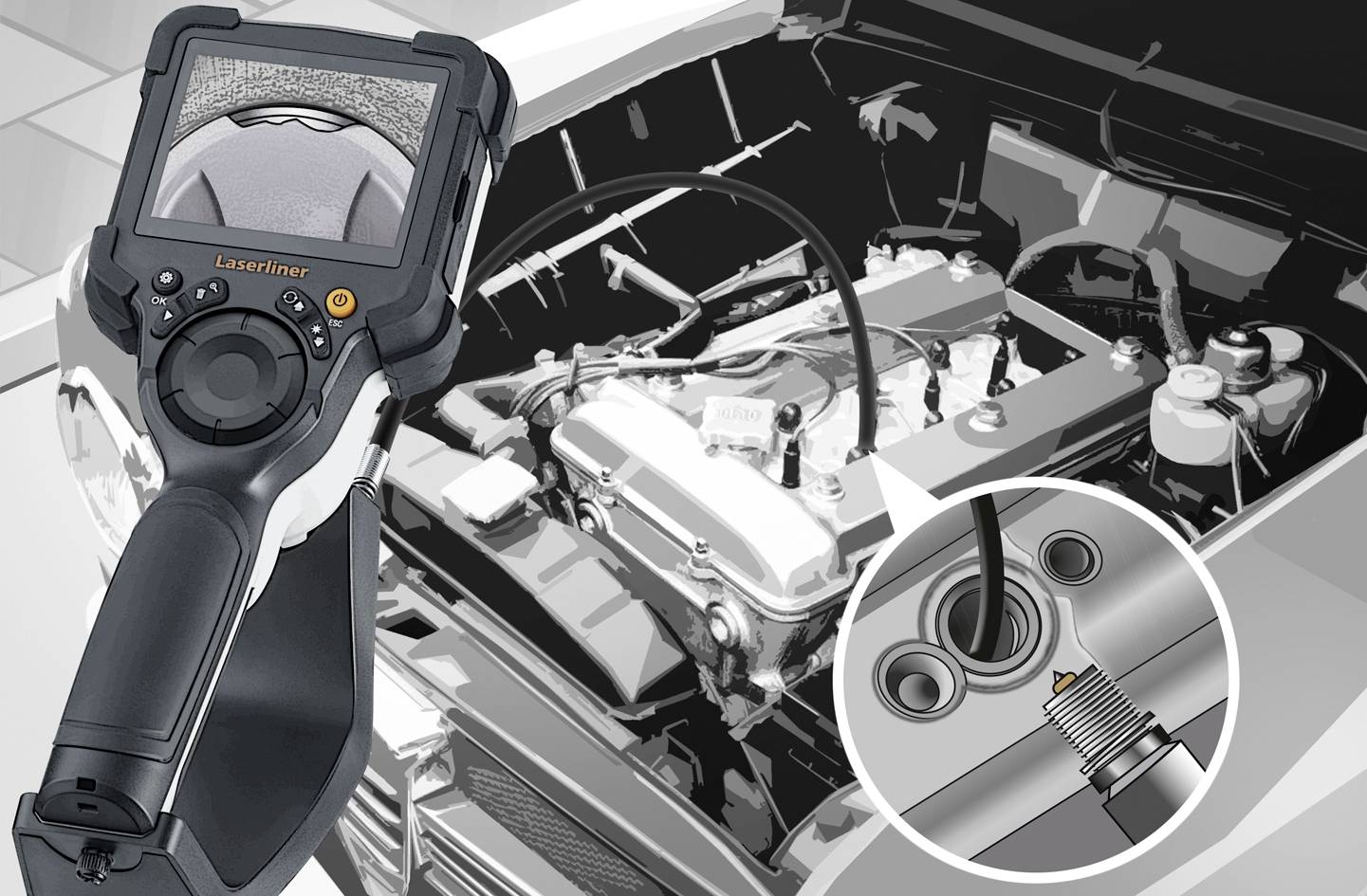 Laserliner 082.233A Inspektions-Kamera Sonden-Ø: 7.9mm Sonden-Länge: 1.5m