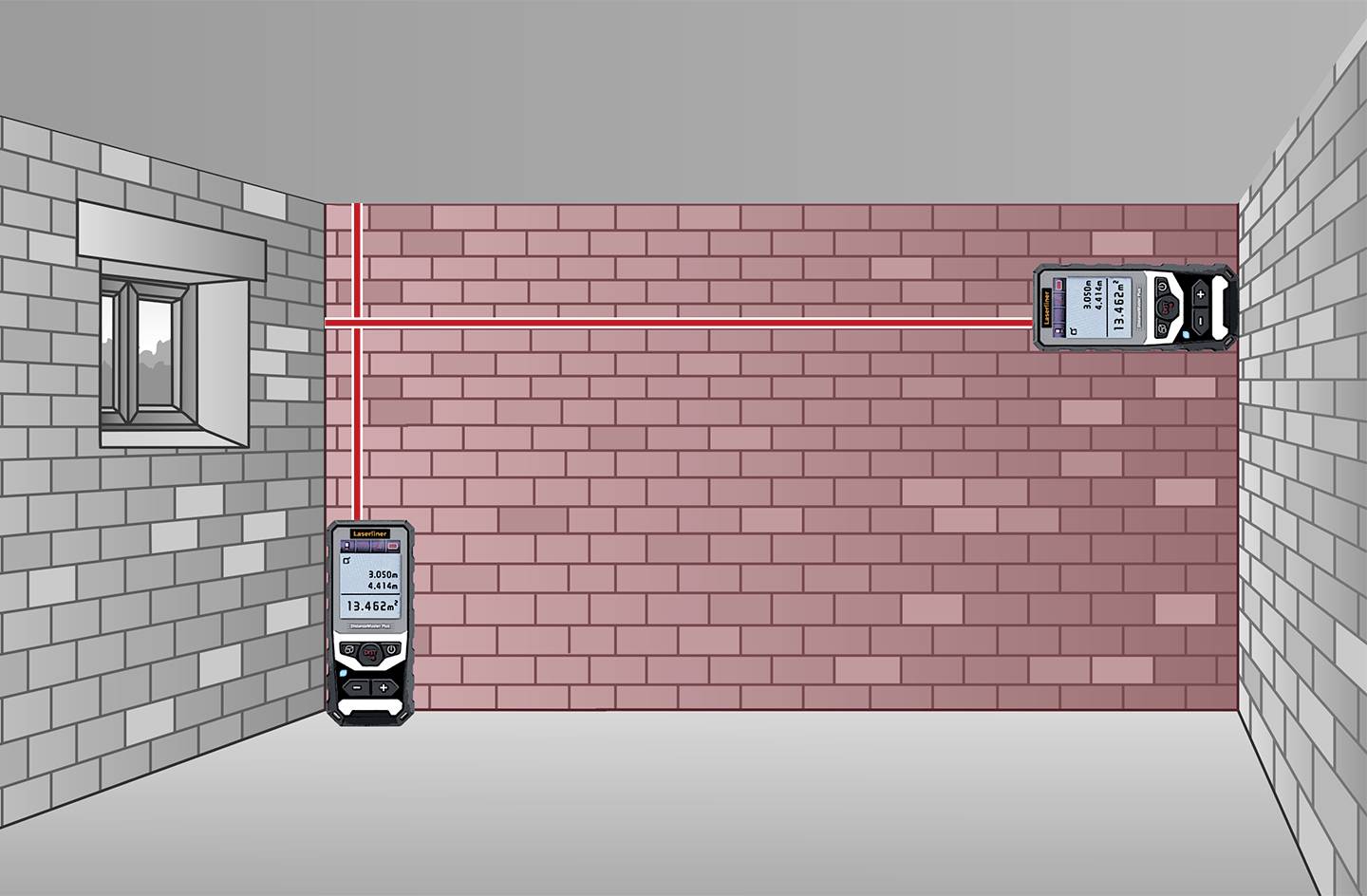 Laserliner DistanceMaster Plus Laser-Entfernungsmesser Koffer 100m