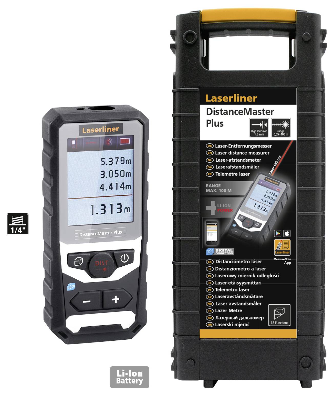 Laserliner DistanceMaster Plus Laser-Entfernungsmesser Koffer 100m