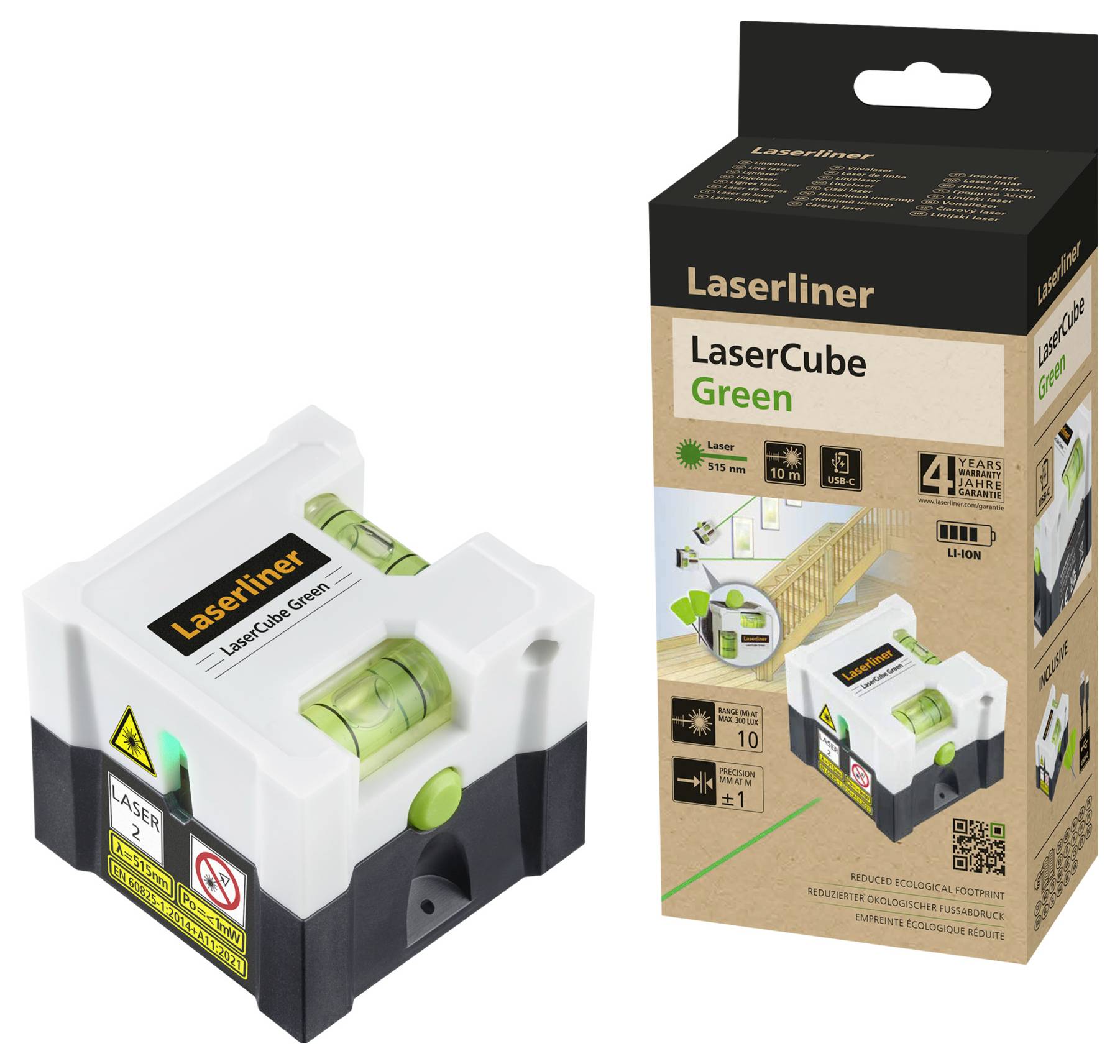 Laserliner LaserCube green Linienlaser Reichweite (max.): 10m