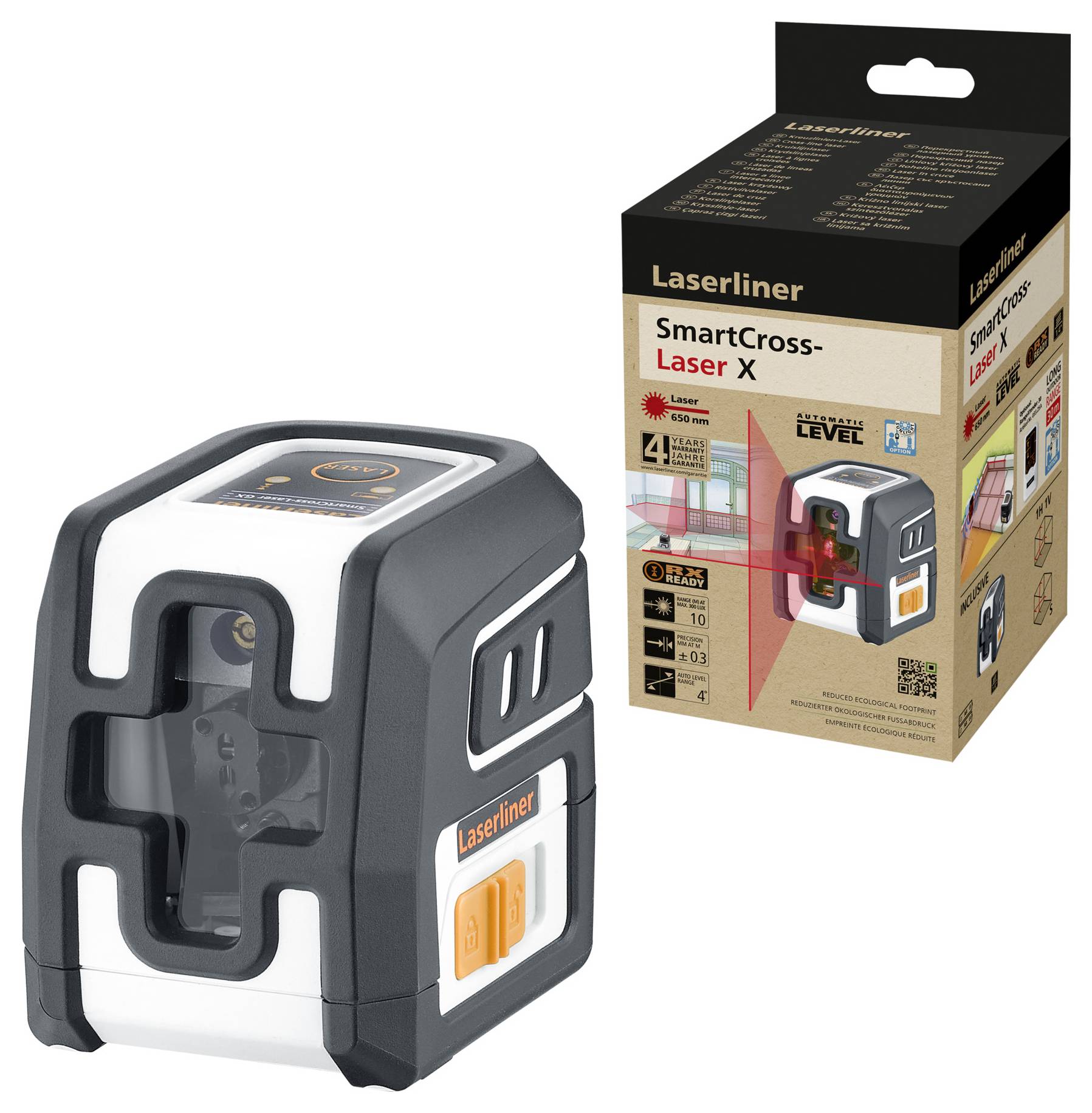 Laserliner SmartCross-Laser X Kreuzlinienlaser selbstnivellierend Reichweite (max.): 10m