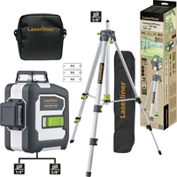 Laserliner CompactPlane-Laser 3G Set 150 Dreidimensionaler Laser inkl. Tasche, inkl. Stativ Reichweite (max.): 30m Laserliner CompactPlane-Laser 3G Set 150 Dreidimensionaler Laser inkl. Tasche, inkl. Stativ Reichweite (max.): 30m