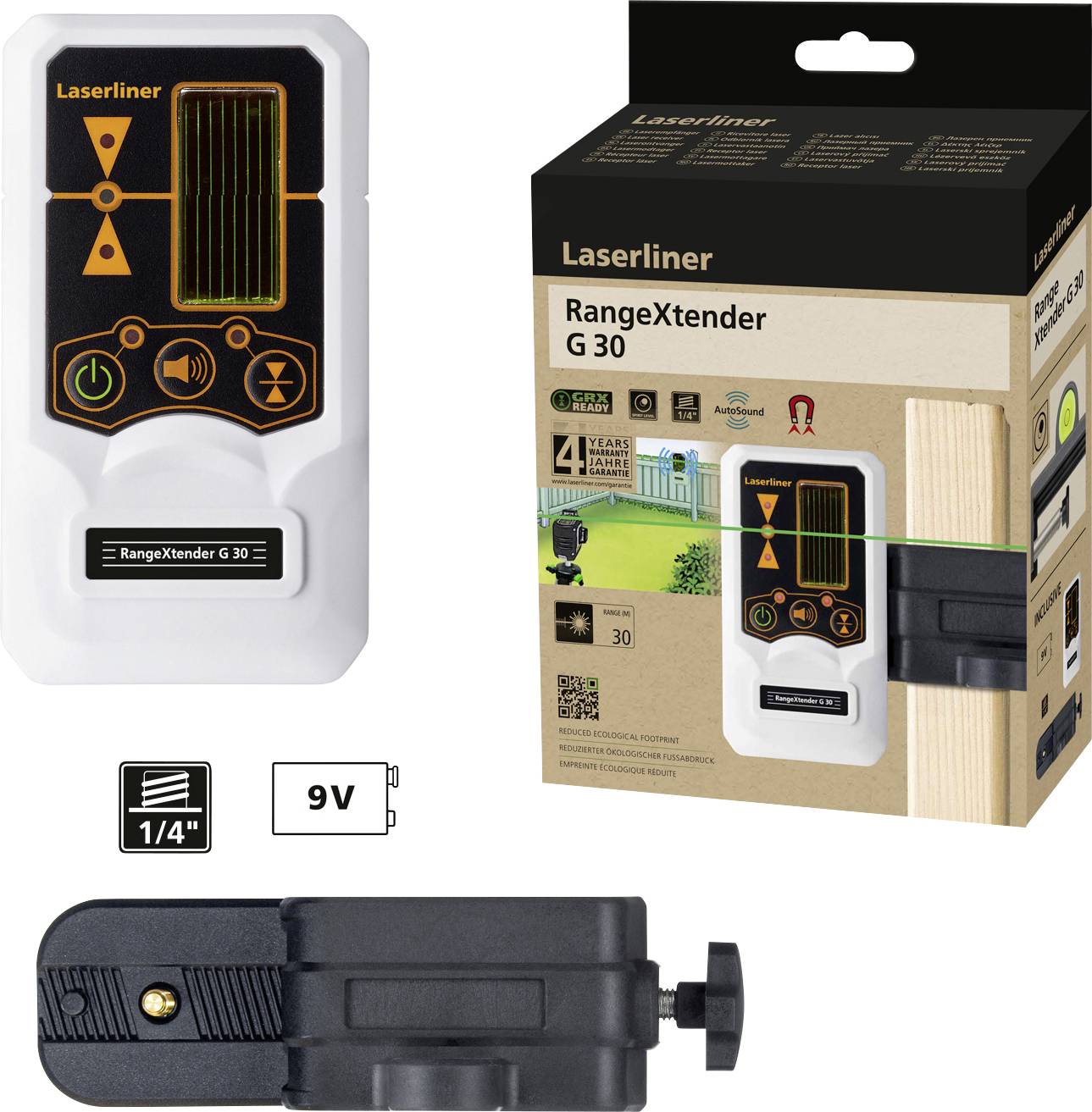 Laserliner RangeXtender G 30 Laserempfänger für Linienlaser Reichweite (max.): 30m