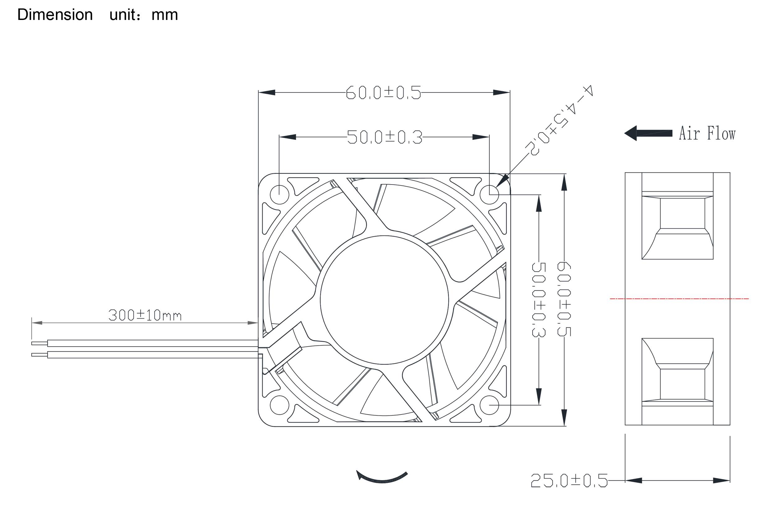 TRU COMPONENTS TC-MX6025-12V0.07A Axiallüfter 12 V/DC 32.4 m³/h (L x B x H) 60 x 60 x 25mm