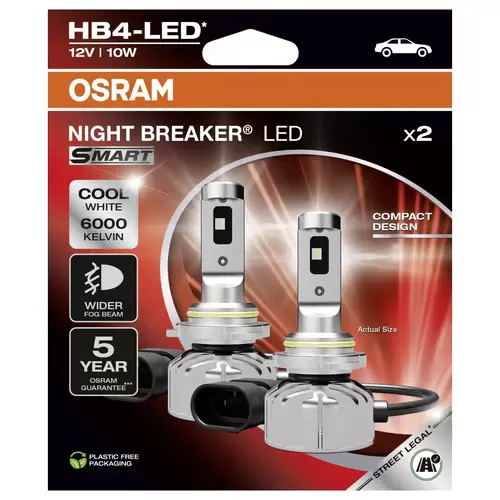 Osram Automotive 9006DWNBSM-2HB LED Leuchtmittel NIGHT BREAKER® LED SMART HB4 12 V Osram Automotive 9006DWNBSM-2HB LED Leuchtmittel NIGHT BREAKER® LED SMART HB4 12 V
