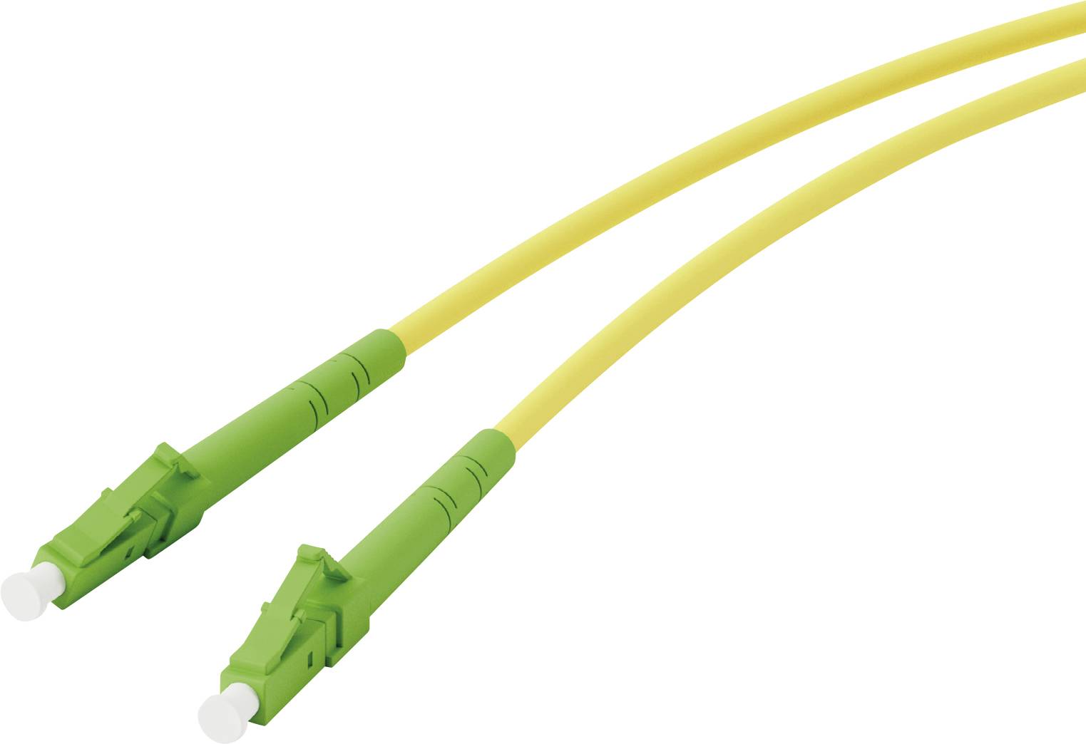 Vivanco 45712 Glasfaser Netzwerkkabel, Patchkabel LC 3 m Neongelb, Neongrün extrem dünn, Flexibel