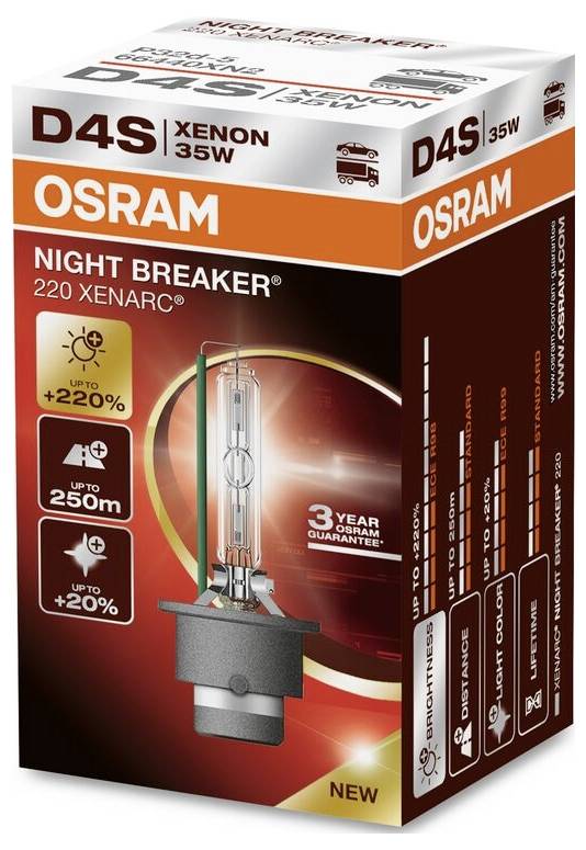 Osram Automotive 66440XN2 Xenon Leuchtmittel XENARC NIGHT BREAKER® 220 D4S 35W 42V