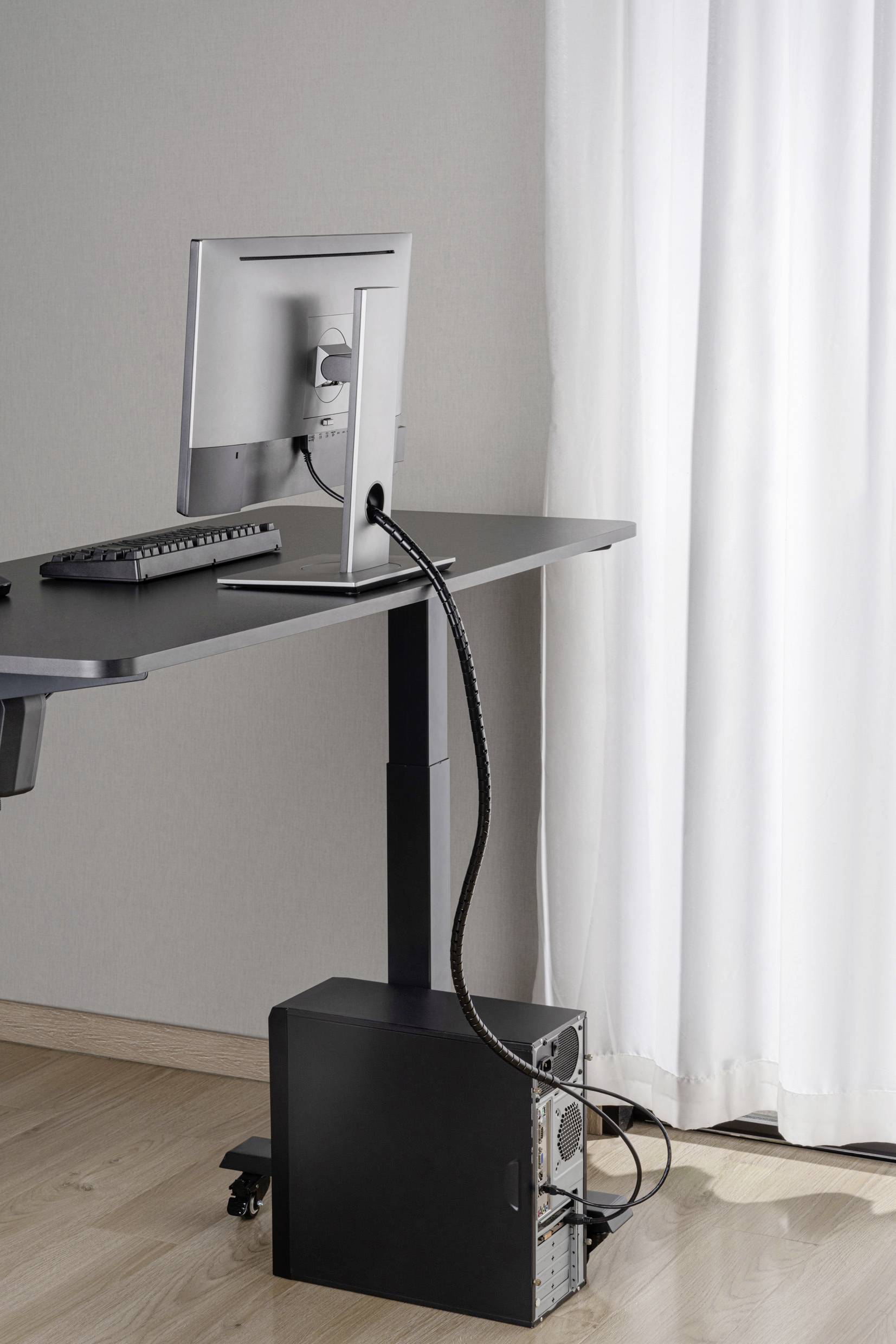 SpeaKa Professional Kabel-Bündelschlauch Polyurethan (PE) Schwarz flexibel (Ø x L) 15mm x 1m 1 St. SP-13402964