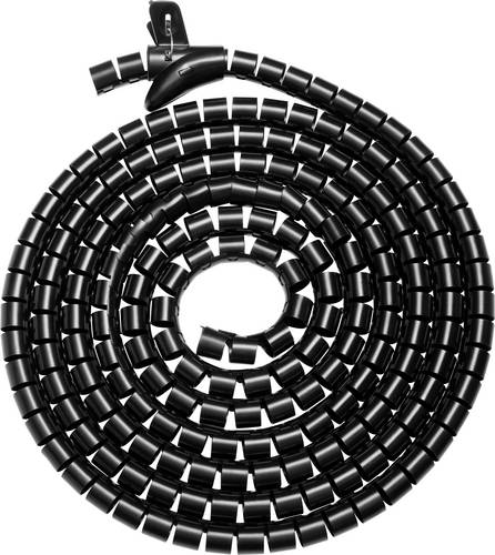 SpeaKa Professional Kabel-Bündelschlauch Polyurethan (PE) Schwarz (Ø x L) 30 mm x 1 m 1 St. SP-1340