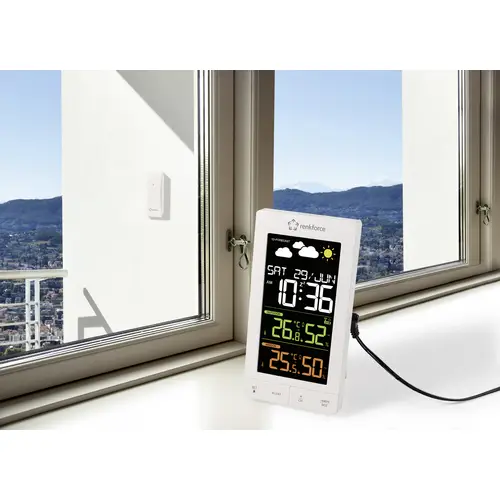 Renkforce RF-6701490 Funk-Wetterstation Vorhersage für 12 Stunden Anzahl Sensoren max. 3 Renkforce RF-6701490 Funk-Wetterstation Vorhersage für 12 Stunden Anzahl Sensoren max. 3