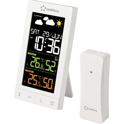 Renkforce RF-6701490 Funk-Wetterstation Vorhersage für 12 Stunden Anzahl Sensoren max. 3 Renkforce RF-6701490 Funk-Wetterstation Vorhersage für 12 Stunden Anzahl Sensoren max. 3