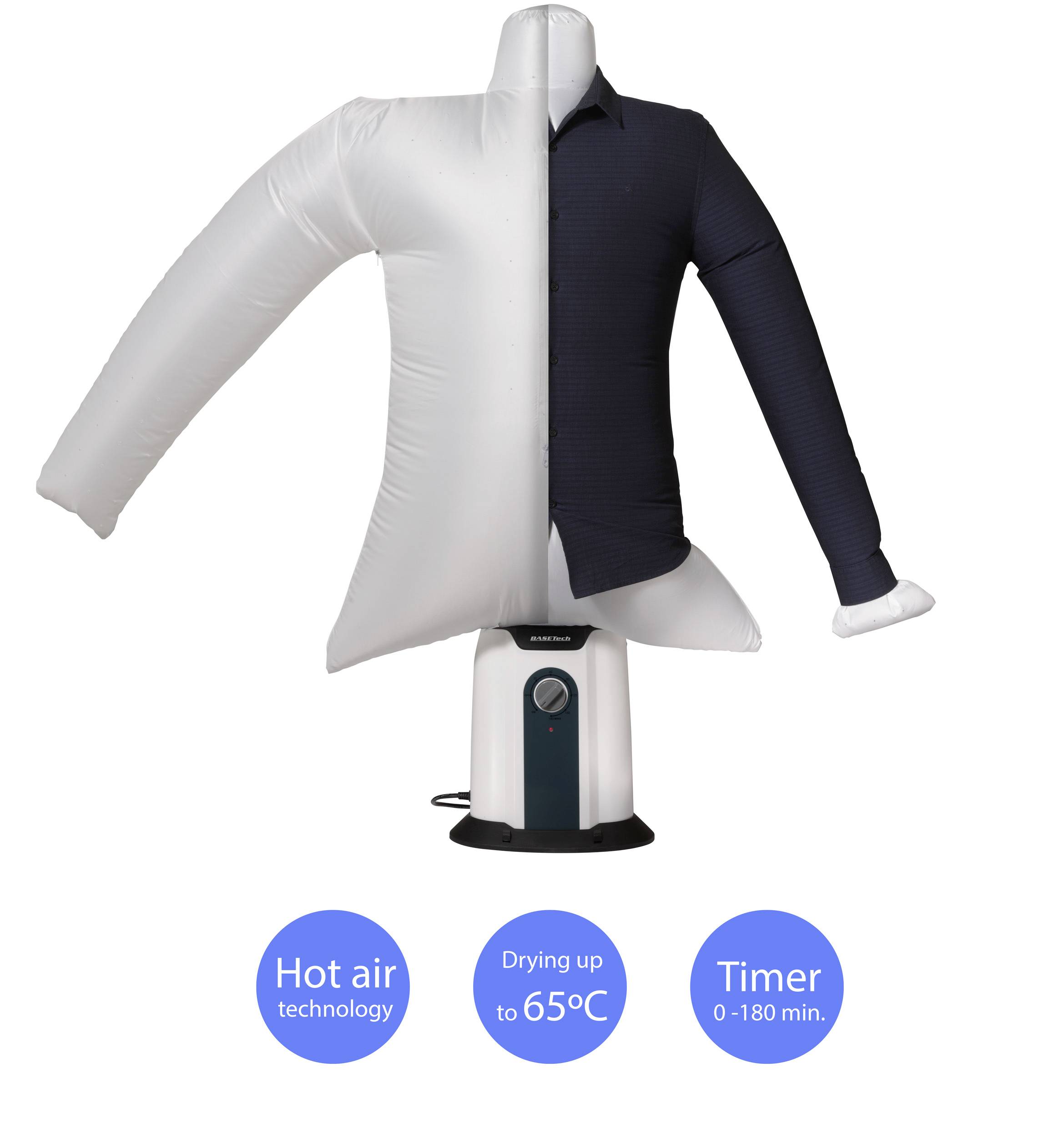 Basetech BMXID-1 Hemdenbügler Weiß 850W