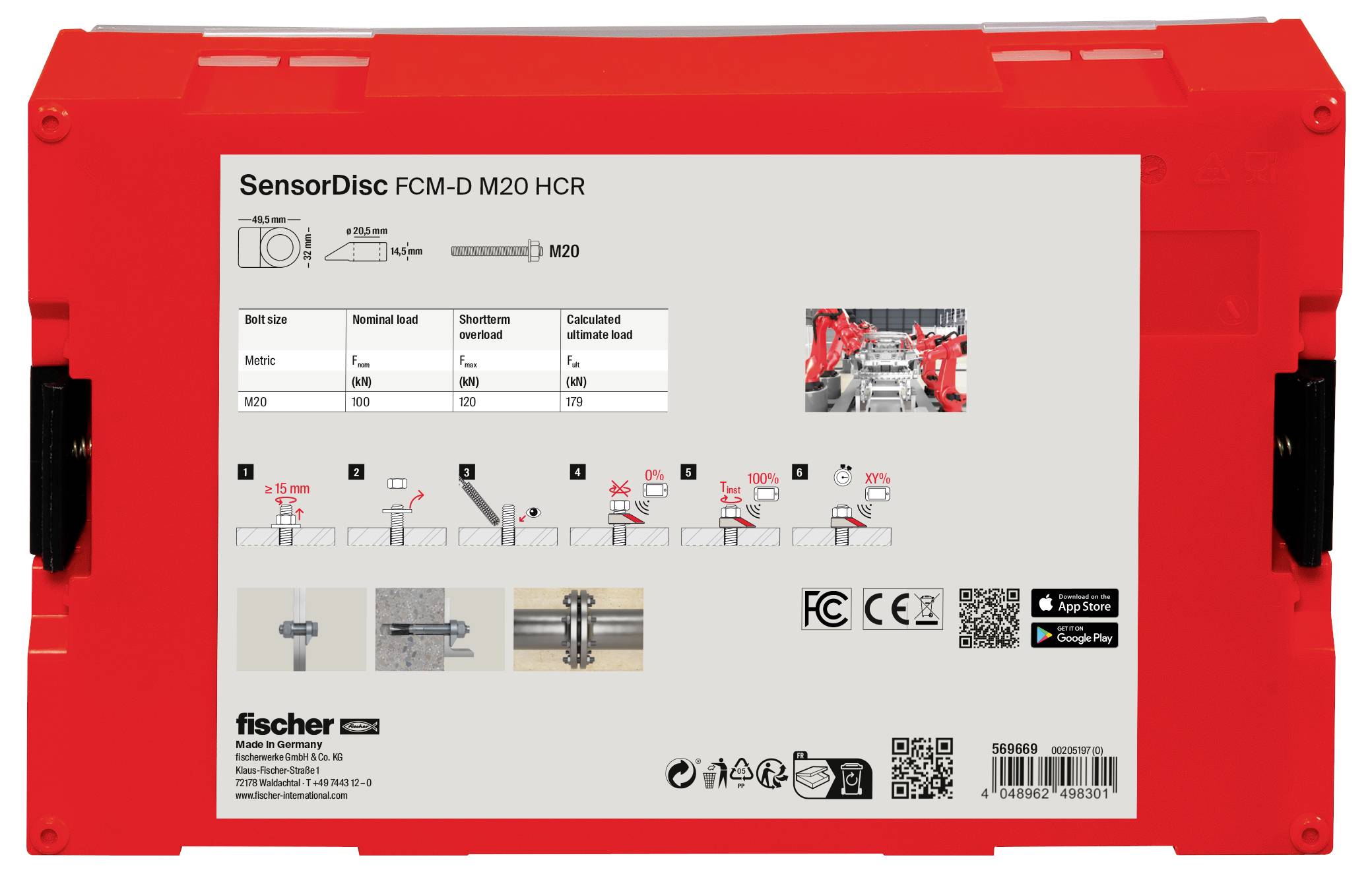 Fischer FCM-D M20 HCR 569669 Schraubensicherung 6 St.