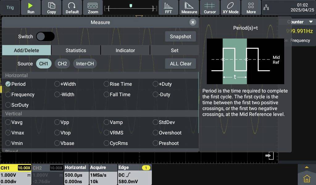 VOLTCRAFT DOV702 Digital-Oszilloskop 70MHz 2-Kanal 1.25 GSa/s 50 Mpts 12 Bit Digital-Speicher (DSO) 1St.
