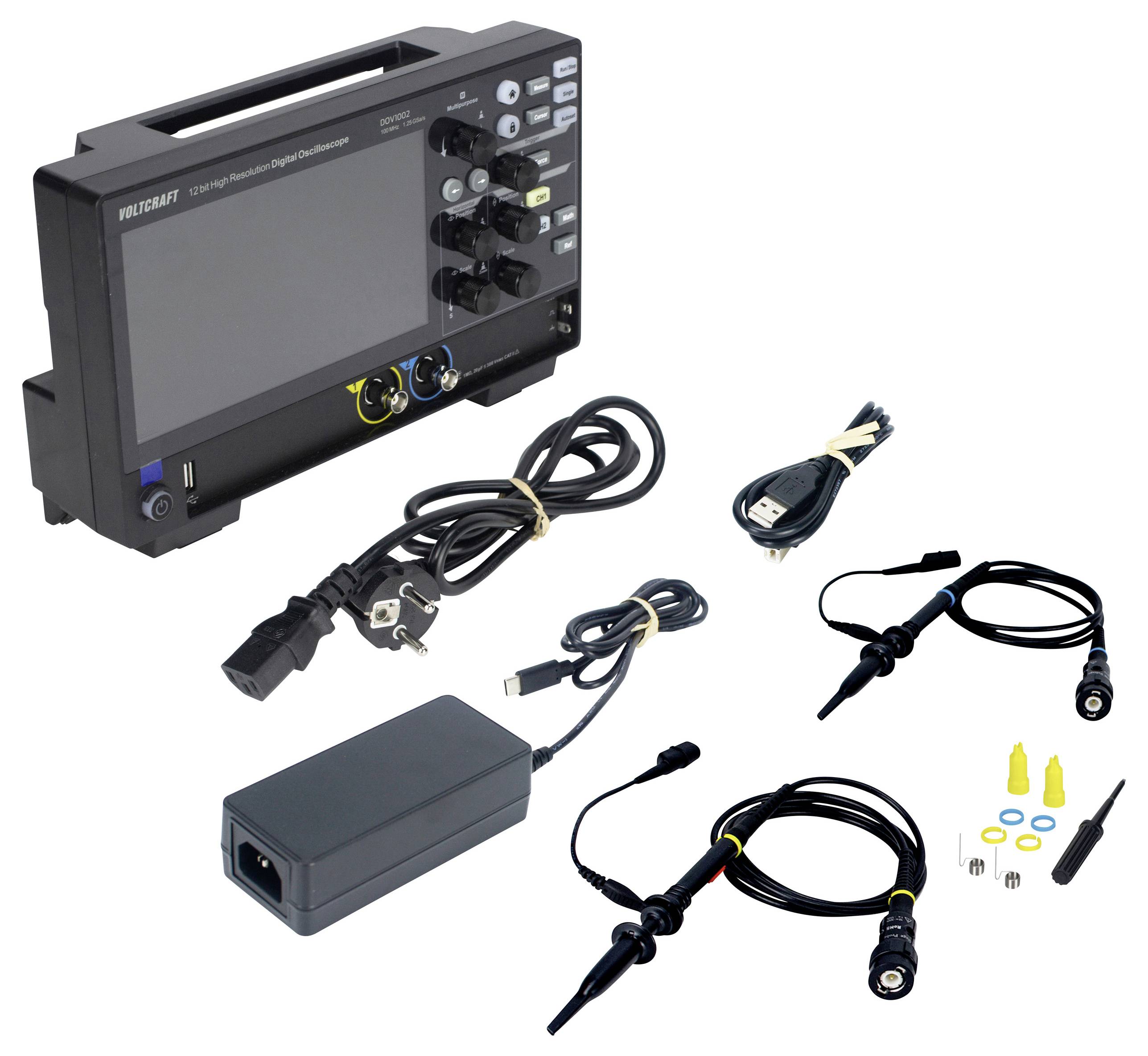 VOLTCRAFT DOV1002 Digital-Oszilloskop 100MHz 2-Kanal 1.25 GSa/s 50 Mpts 12 Bit Digital-Speicher (DSO) 1St.