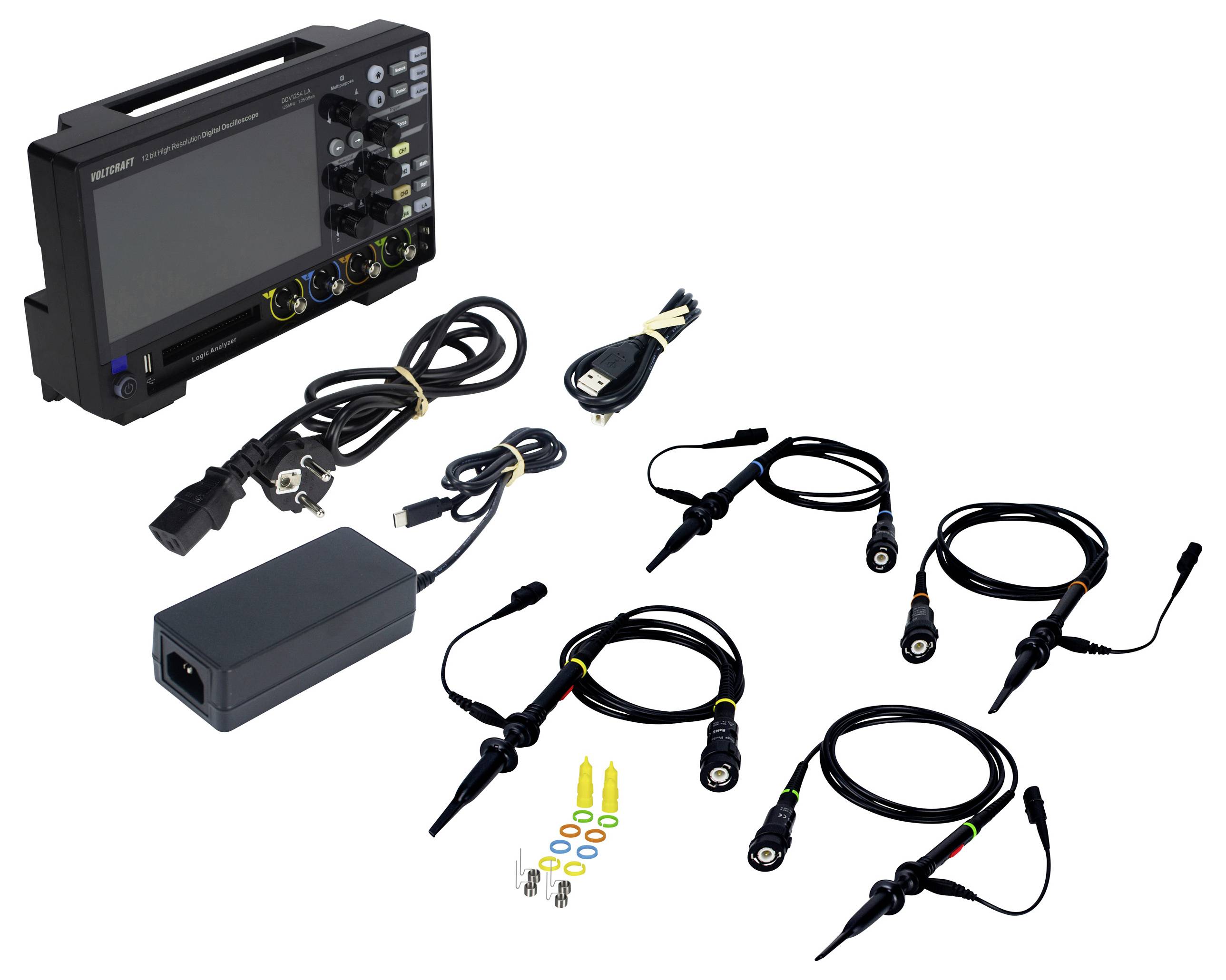 VOLTCRAFT DOV1254 LA Digital-Oszilloskop 125MHz 4-Kanal 1.25 GSa/s 100 Mpts 12 Bit Digital-Speicher (DSO), Logic-Analyser 1St.