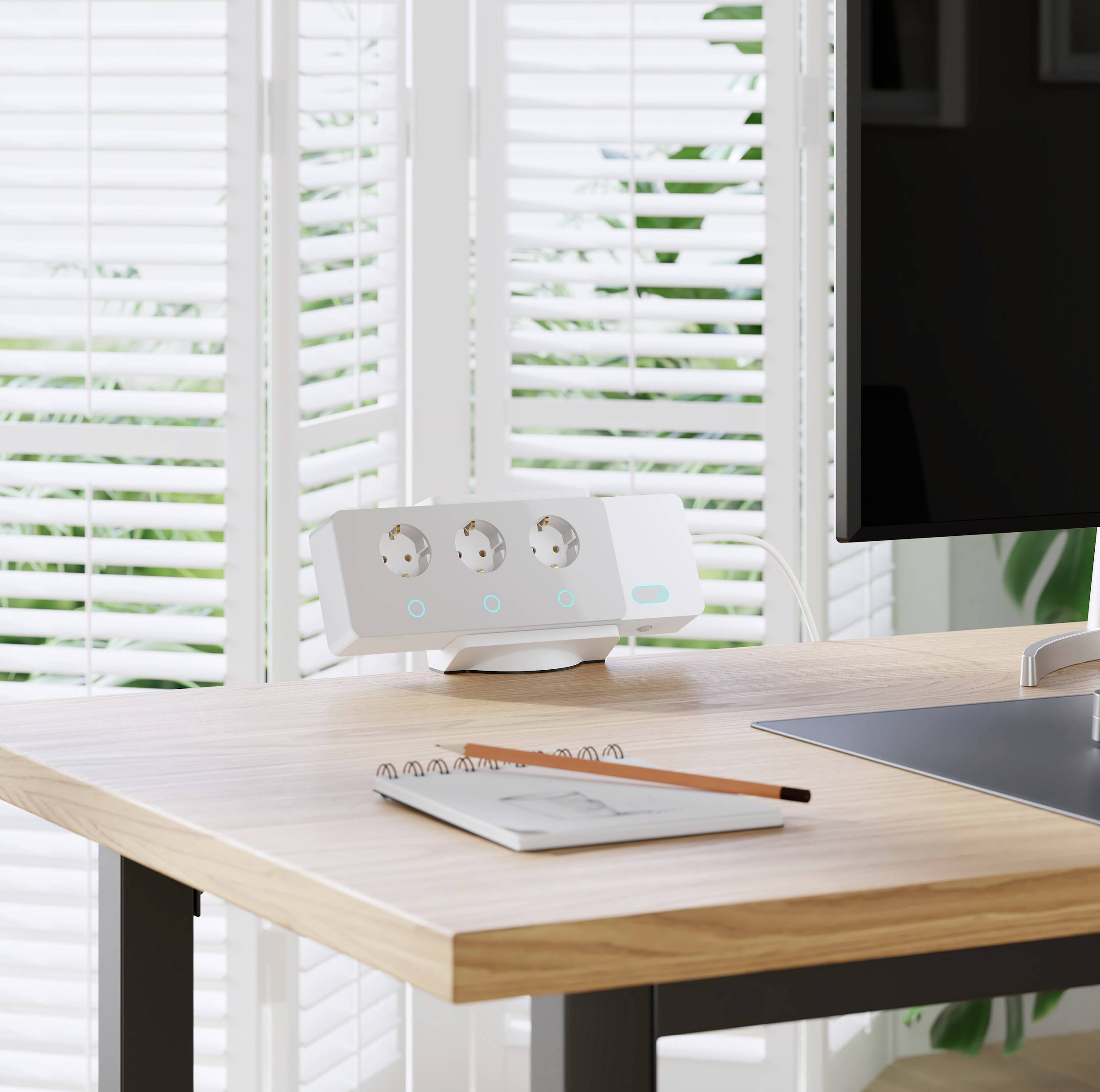 SpeaKa Professional Universal Klemmhalterung für Steckdosenleiste SP-PSH-001 SP-13403152 Weiß 1St.