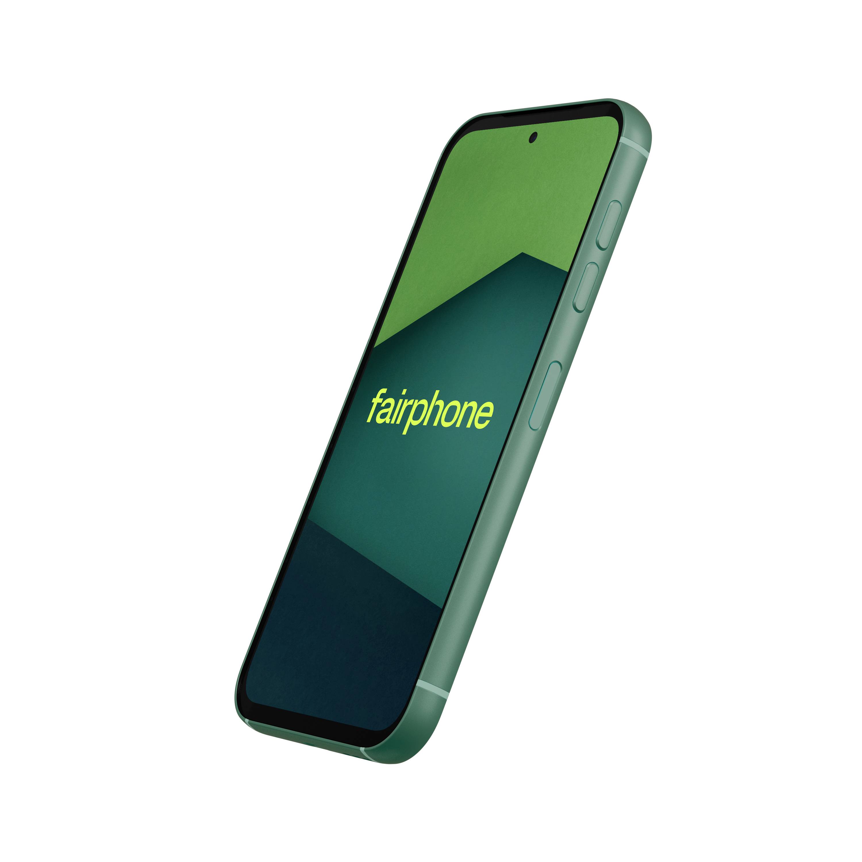 Ein grünes Smartphone mit der Aufschrift 